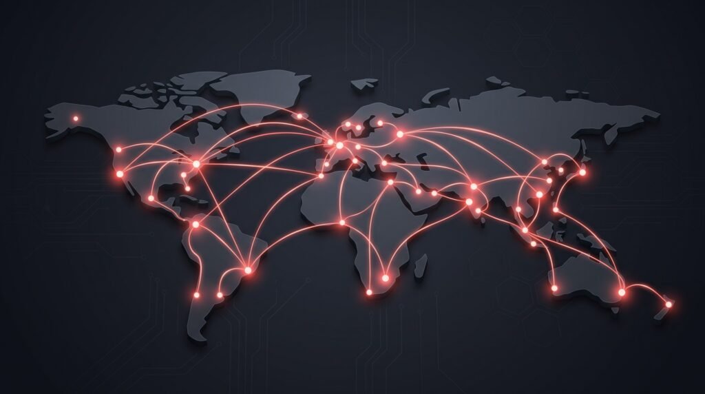 Mapa mostrando a presença global da SumUp em mais de 30 países